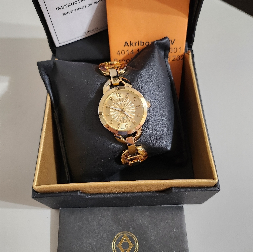 Akribos XXIV Diamond dial watch